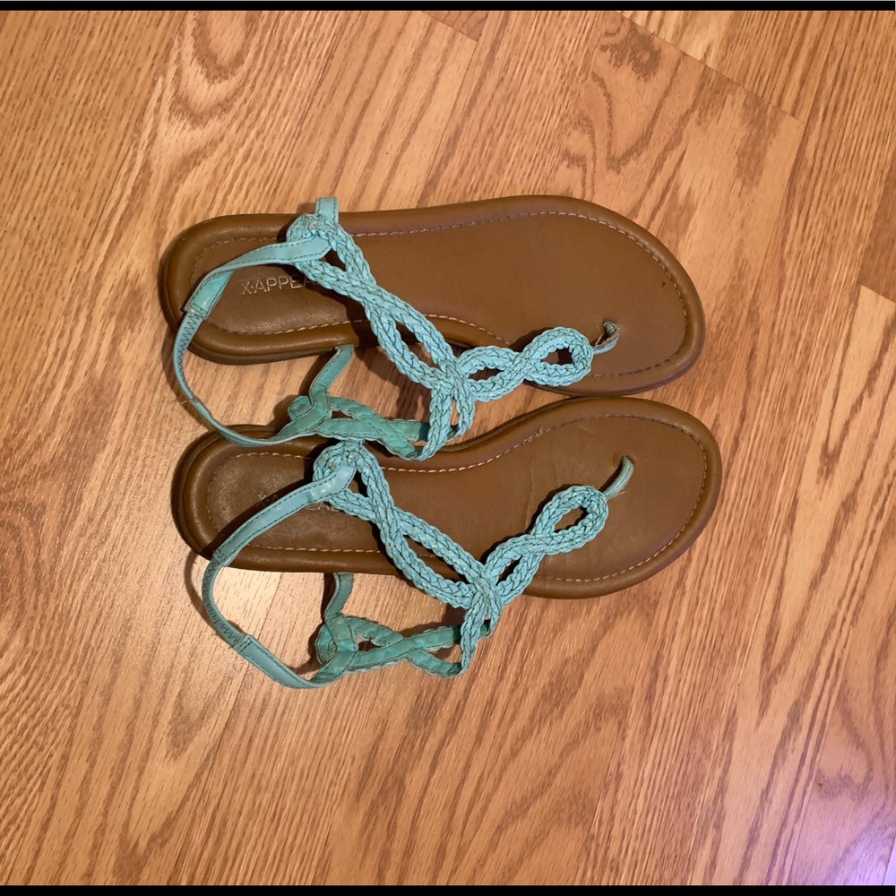 Blue sandals